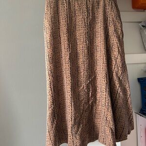 Chic Patterned A-Line Midi Skirt